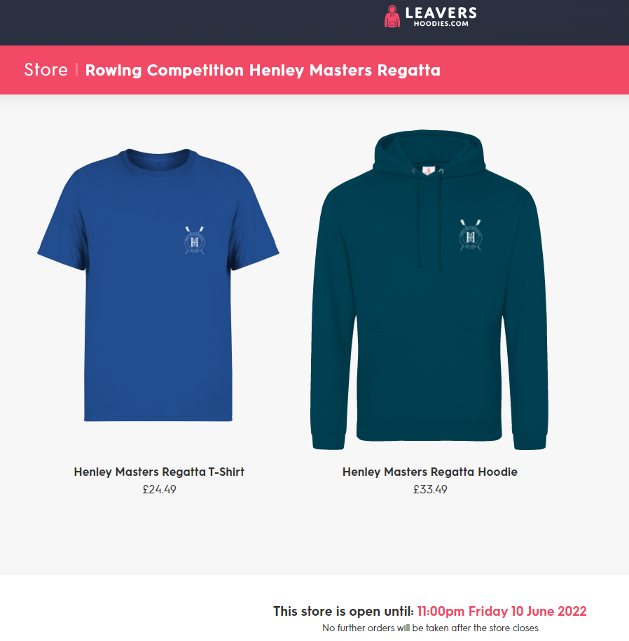 Click here to enter the Henley Masters Regatta store